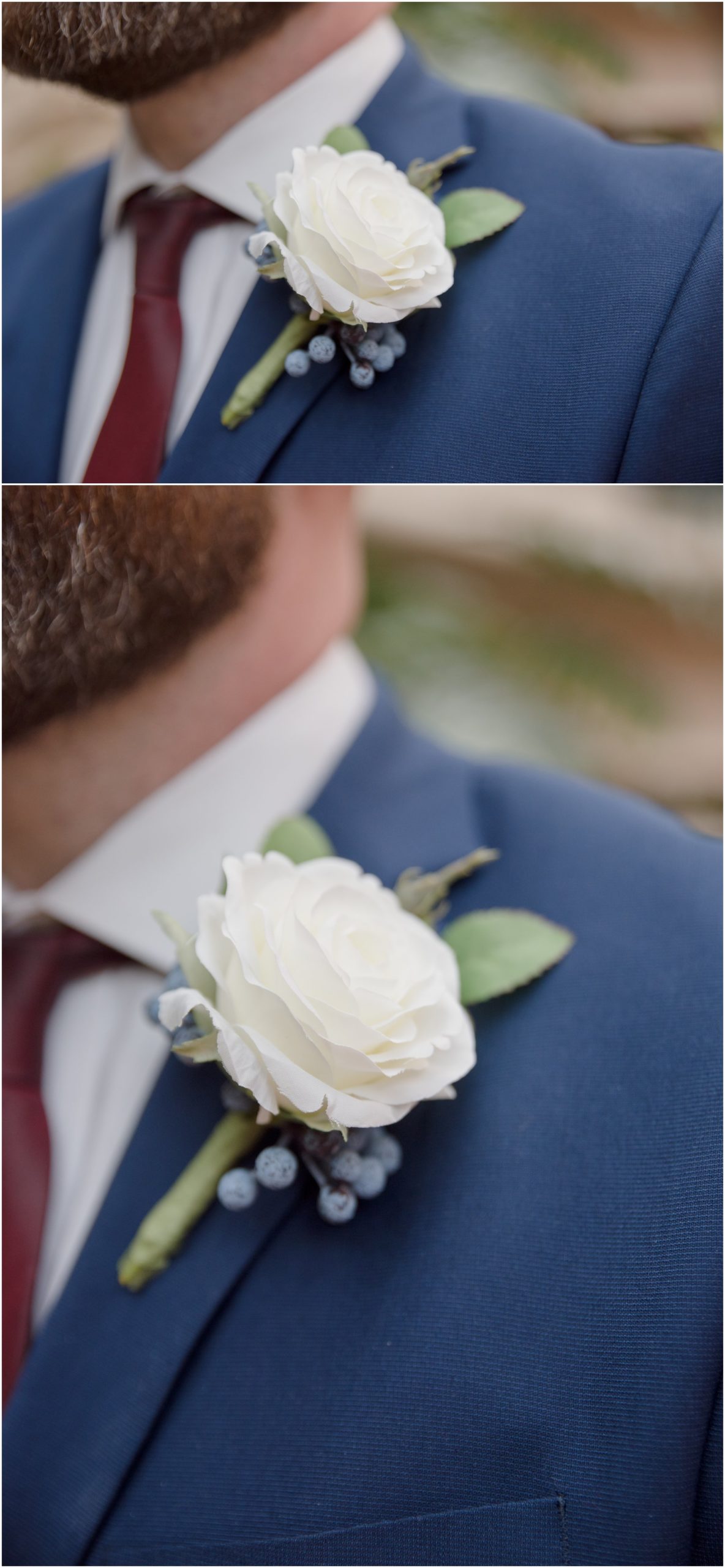 White Floral Boutonniere