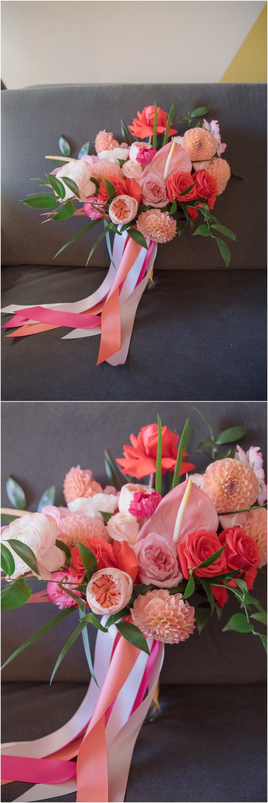 Bright Pink Wedding Florals 