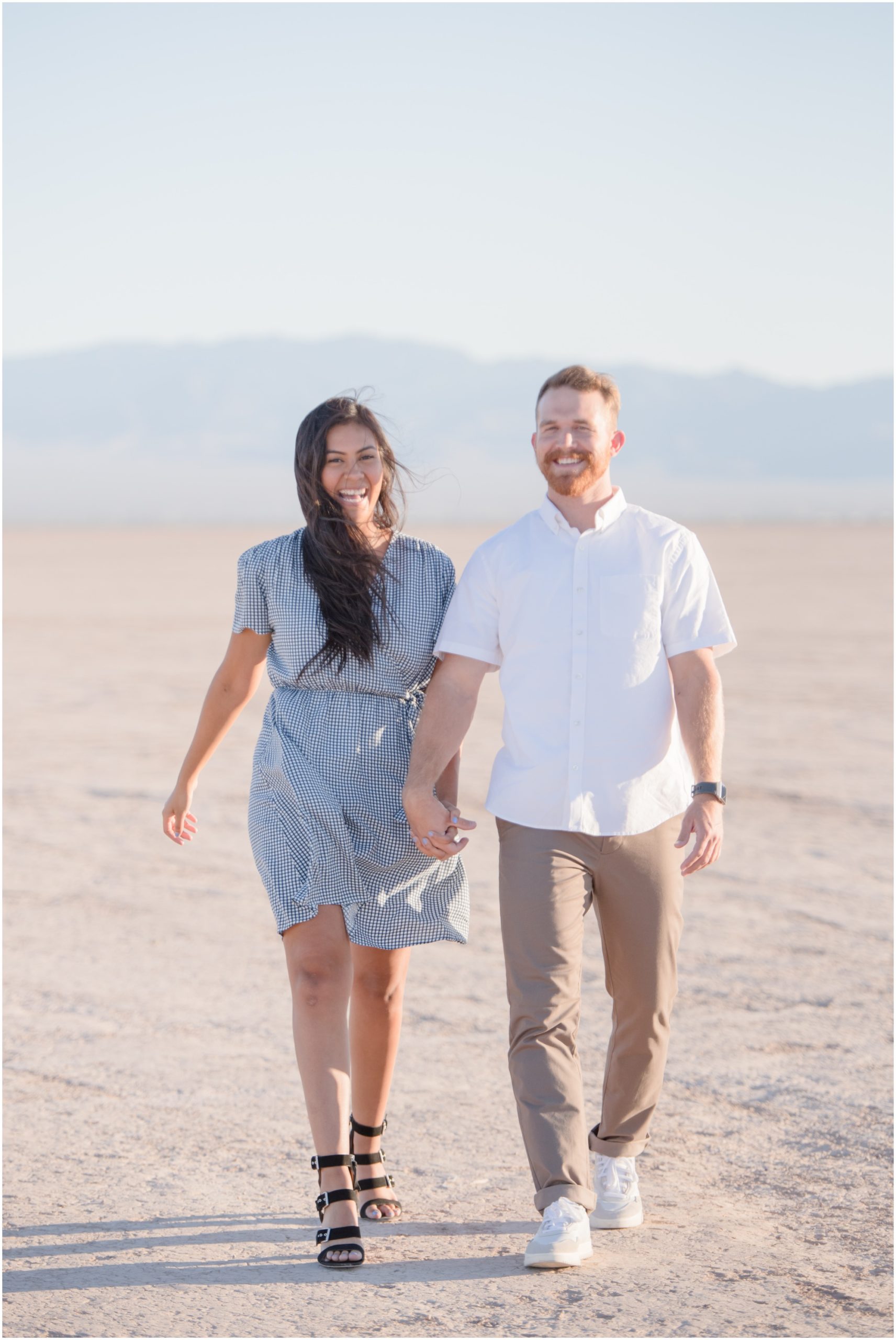 Couple Engaged in the Desert 